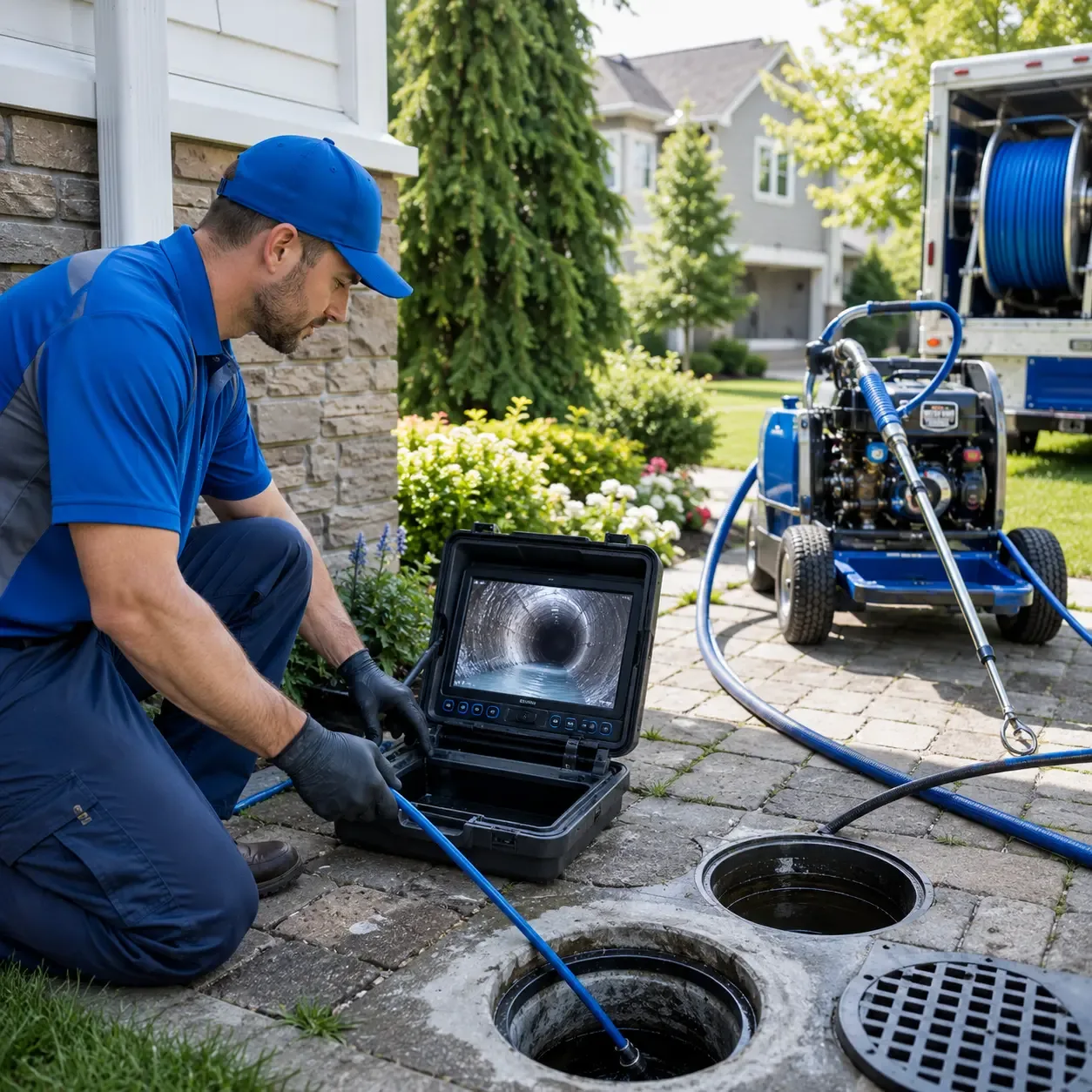 Outdoor drain cleaning professionals serving Aquebogue, NY